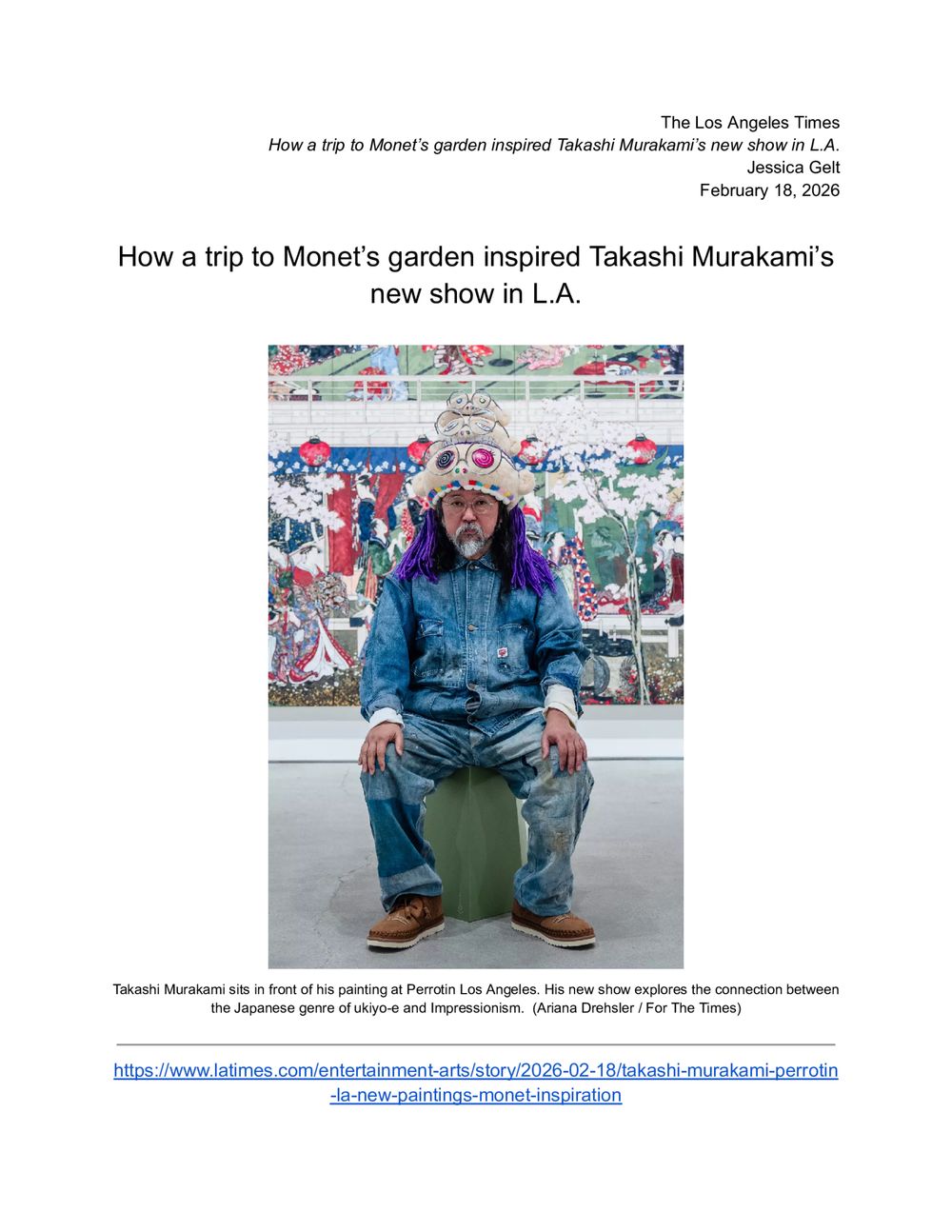 LA Times | Takashi MURAKAMI