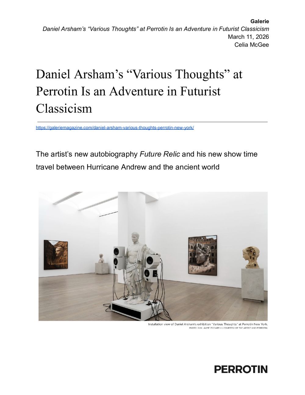 Galerie Magazine | 丹尼爾&middot;阿爾軒