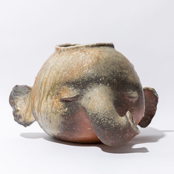 Otani Workshop — Elephant pot fired in Yuji Ueda's kiln