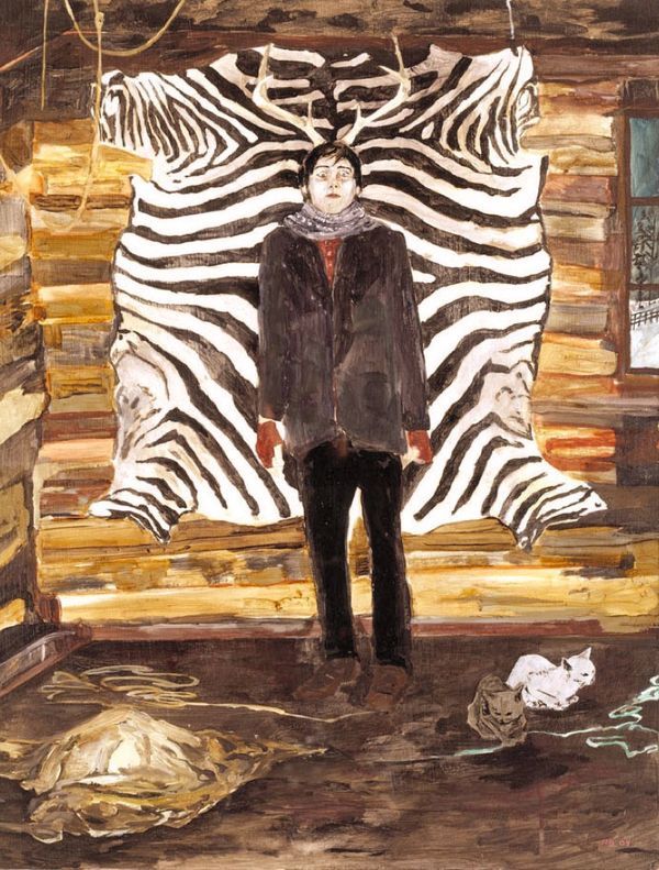 Hernan BAS — Posing With Antlers in 100 Year Old (Haunted) Cabin