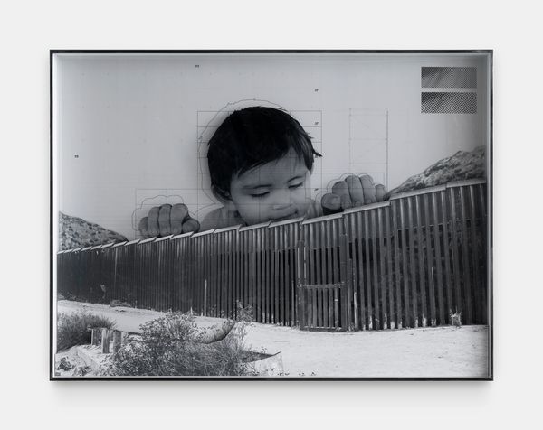 JR — GIANTS, Kikito, Front view, Work in Progress, Tecate, Mexico - U.S.A.